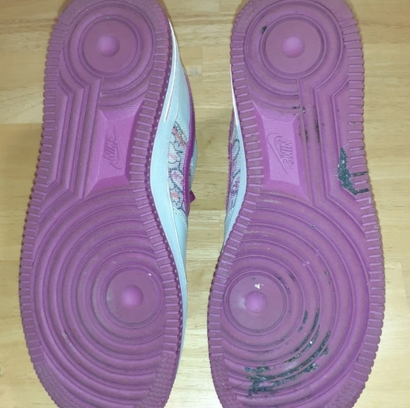 Air Force 1 LT Bone/Majesty/Powder White  Size 6Y Good Pre-loved Condition - Picture 7 of 8